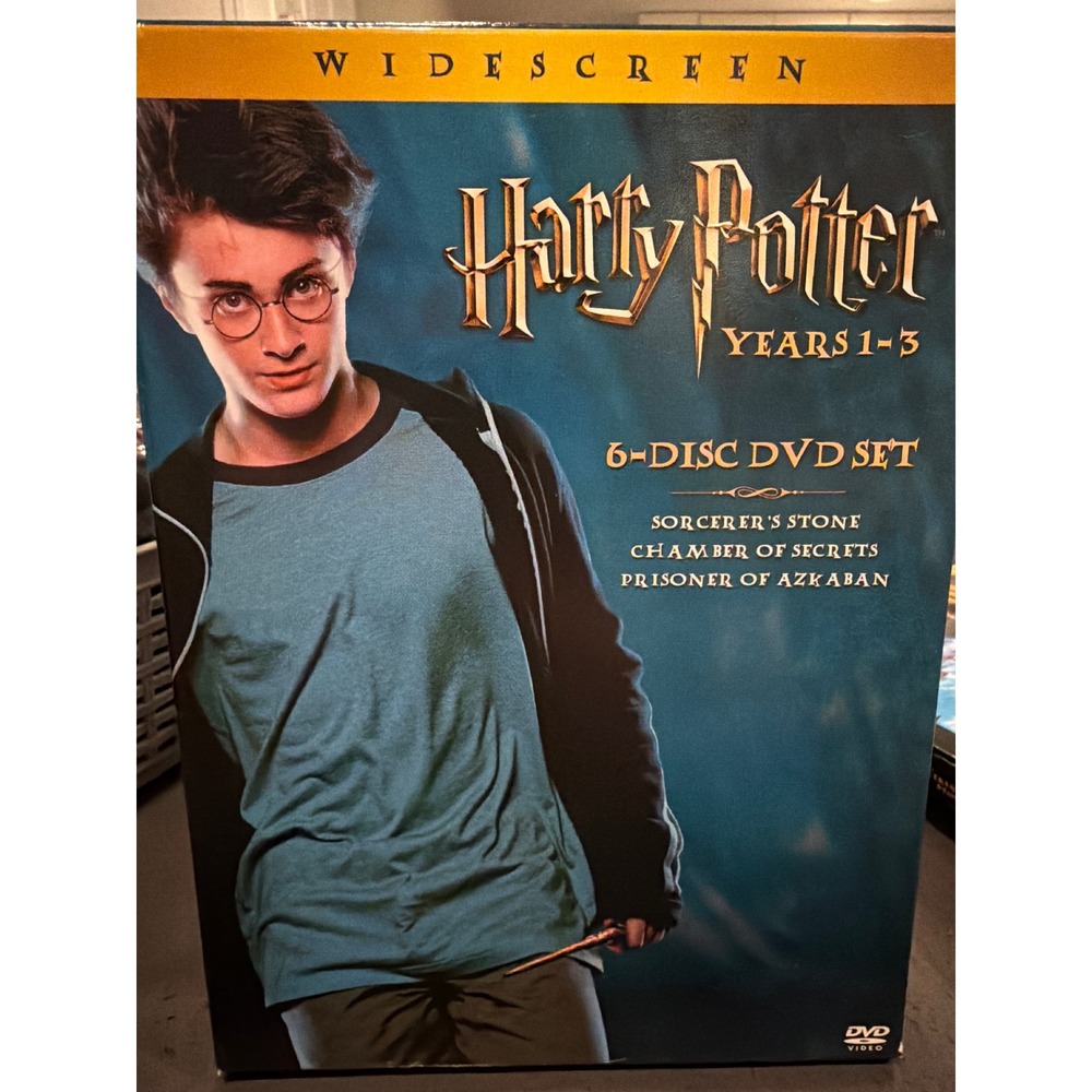 Harry Potter Years 1-3 DVD BoxSet 6-Disc WidescreenEdition Sorcerer's Stone Blue